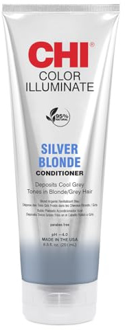 CHI Ionic Color Illuminate Conditioner, Teal Blue, Color Enhancing Conditioner, 251 ml