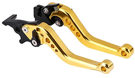 Tbest 125 X,Brake Lever Handle,1 Pair of 22mm 7/8 CNC Aluminum Motorcycle Clutch Drum Brake Lever Handle Universal for Most of Motorcycles,Scooters and Electric Bike(Yellow)