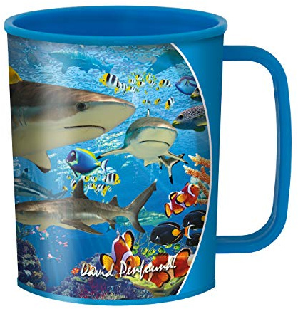 3D LifeLife Shark Reef Cup från Deluxebase. Fantastisk 3D haj design barnkoppar.