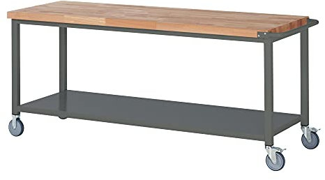 STIER Fahrbare Werkbank Premium mit Ablageboden BxTxH 2000x700x880 mm