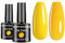 Senvenski Lemon Gelb Gel Nagellack, Nackt Licht Hell Milchig Gans Gelb Nagellack Soak Off Gift Set UV LED Art Varnish Kit (CS2-022)