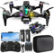 SGM 4K Camera Drone, Foldable WiFi RC Quadcopter with Dual HD Cameras, Obstacle Avoidance, Altitude Hold, Brushless Motor, Headless Mode, 360° Flip, One-Key Start, Carrying Case (Black)