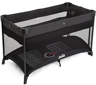 Joie Lettino da viaggio Allura 120 – Culla, rete di ventilazione, ingresso laterale con cerniera, materasso rimovibile, borsa per il trasporto e ruote – dalla nascita fino a 15 kg
