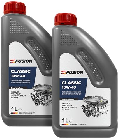 ProFusion Aceite para Motores Gasolina y Diésel 10W-40 – Lubricante para Coche – Pack de 2 x 1L = 2L