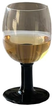 Copa de vino caliente vintage de pie corto de 250 ml, copa de vino dulce champán para el hogar, color ámbar
