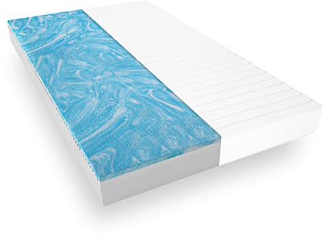 Mister Sandman Matelas en mousse gel 90 x 200 cm - Matelas ergonomique 7 zones avec mousse froide et noyau en mousse gel - Dureté H2 & H3 - Respirant et rafraîchissant - Hauteur 15 cm