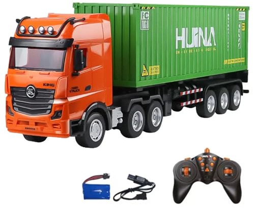 TOUCAN RC HOBBY Huina 1317 1/18 RC Tractor Contenedor Remolque Camión 9CH Coche Control Remoto Coches