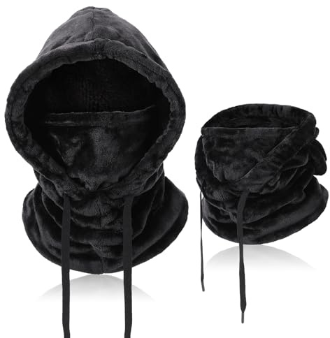 AYPOW Cagoule d'hiver en Polaire Chaud pour Homme Femme,Masque De Ski Multifonction Réglable Thermique Coupe-Vent,Unisexe Bonnet Chapeau avec Cache-Cou pour Plein Air Cyclisme Moto Randonnée Course