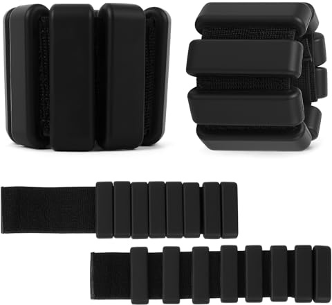 2 stycken viktmanschetter handled, justerbara handledsvikter set, handledsvikter för ben och armar, armvikter manschetter, ankelvikter för yoga pilates sport (0,45 kg)