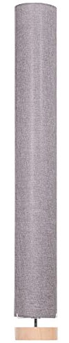 HOMCOM Floor Lamp for Living Room, 47 Modern Standing Lamp with Linen Shade, Wooden Base, Grey