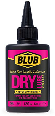 BLUB Dry Lube 120ml – Dry lube Bike Chain Oil with PTFE – Bike Chain lube for Road, MTB & Gravel – Bike Chain Lubricant – Up to 80 Uses