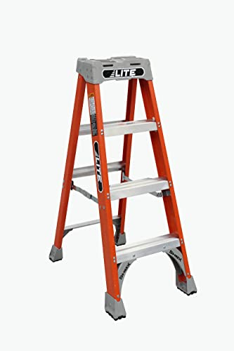 LITE 4-Foot Fiberglass Step Ladder, 300-Pound Load Capacity, Type IA, LP-3011-04