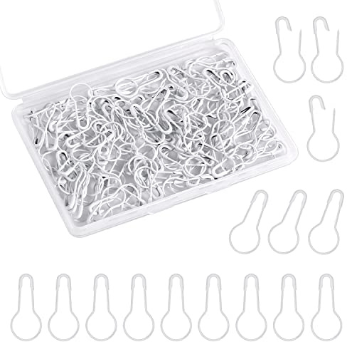 120pcs 22mm Epingle Securite, Épingles à Nourrice Sécurité en Métal Epingle Securite Safety Pins en Forme de Garde pour Vêtements Artisanat Courtepointe Couture Breloques Boutons (Blanc)