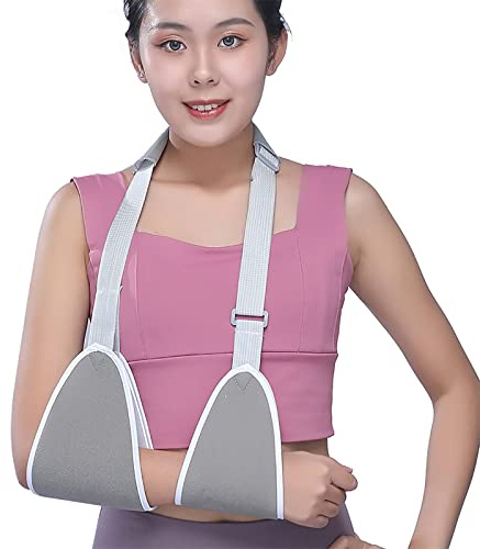 HAILM Arm Sling, Adjustable Sling Immobilizes And Stabilizes Forearm Arm Sling Brace Sprain Support Wrist Or Hand for Plaster Fixation,M