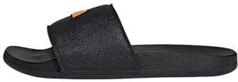 adidas Adilette Comfort Slides, Chanclas Unisex adulto, Core Black / Core Black / Crew Orange, 44.5 EU