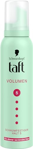 TAFT Schaumfestiger Volumen dünner werdendes Haar, Haltegrad 5 (150 ml), Haarschaum für Volumen und sehr starken Halt, Haarstyling mit 24 Stunden langanhaltendem Halt
