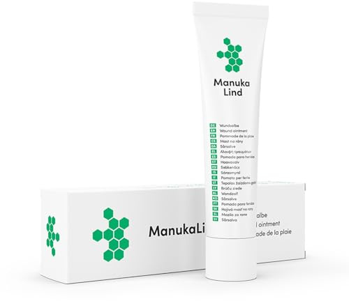 Pommade cicatrisante ManukaLind 15 g – Naturellement efficace grâce au miel de Manuka MGO 514+ – Pommade pour plaies et cicatrisation adaptée à toutes les phases de cicatrisation