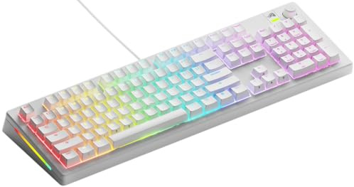 GLORIOUS Gaming GMMK 3 tastiera gaming meccanica personalizzabile, full size 100%, guarnizioni modulari, Doubleshot PBT, piastra switch alluminio, switch hot swap 3 e 5 pin, QWERTY americano - Layout