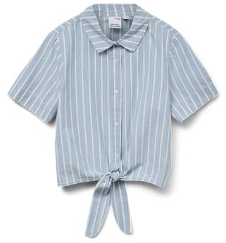 Vmleonies 3/4 Chambray skjorta, Ljusblå denim, S