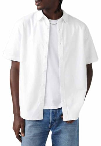 Levi's Authentic Button Chemise à Manches Courtes pour Homme, Blanc Brillant, L