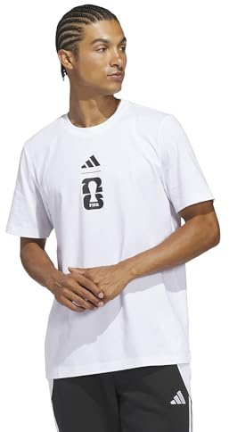 Adidas Men's World Cup 26 Official Match Ball Graphic T-Shirt, White, Medium