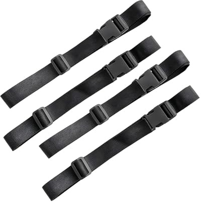 LifgWas 4pcs Sangle Valise, Sangles à Bagage 25mm de Largeur, Courroie Adjustable Verrouillage Rapide, 1 Mètre de Longueur, Sangle d'Arrimage pour Bagages, Sacs, Fixation de Charges, Noir