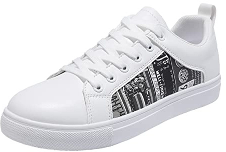 Sportskor platt sula skridskor retro herrskor vattentäta promenadskor breda joggingskor halkfria fritidsskor lätta sneakers eleganta sneakers med skosnören