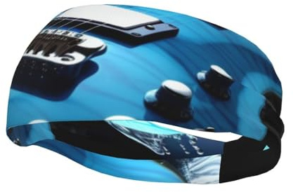 Bandeau de sport pour homme et femme - Extensible et antidérapant - Pour cyclisme, randonnée, yoga, hockey sur glace - Bleu