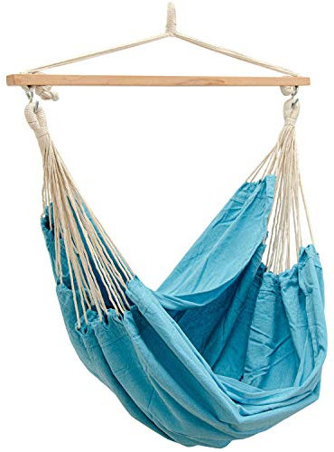 AMANKA Extra Sicher: XXL Hängesessel 185x130 cm - Bequemer Hängestuhl für Kinder und Erwachsene - Indoor Hängeschaukel aus Baumwolle - Tragbare Hängematte für Kinderzimmer, Wohnzimmer, Balkon, Garten