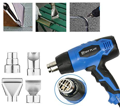 Heißluftpistole 2000W Heißluftfön mit 2 Temperaturregelung (300℃~600℃) Heißluftgebläse Kit mit 4 Düsen, Anti-Rutsch-Griff zum Abbeizen vom Lack, Wärmeschrumpfung