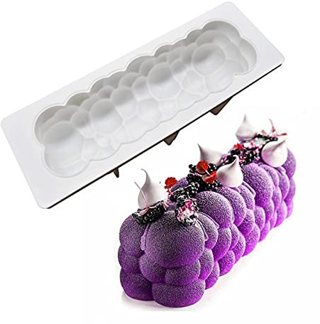 Moule à gâteau mousse Moule en silicone pour cuisson des desserts Bougie parfumée DIY Magic Ball Convient pour brownie au chocolat,gelée,crème glacée,gâteau au fromage,fudge (B)