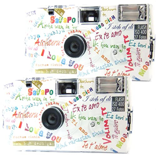 TopShot I Mog di - Cámara de fotos desechable (2 unidades, 27 fotos, con flash)