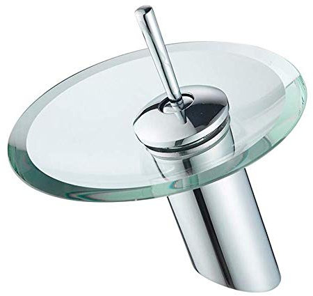 CAPXXIN Robinet de Salle de Bain Cascade en Verre Moderne mitigeur d'évier de Salle de Bain Robinet Cascade en Laiton chromé Robinet de réglage de l'eau Chaude et Froide, robinets de lavabo de Salle