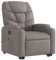 vidaXL Massagesessel, Sessel mit Aufstehhilfe, Relaxsessel mit Liegefunktion Vibrationsfunktion, Fernsehsessel Liegesessel Aufstehsessel, Taupe Stoff