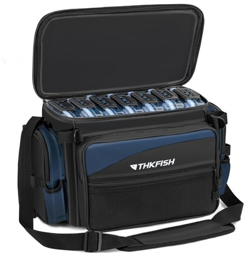 THKFISH Angeltasche Wasserdicht, Salzwasserfeste Einsatztasche für Angelzubehör, 1000D PVC Angeltasche groß für 3600 & 3700 Angelboxen