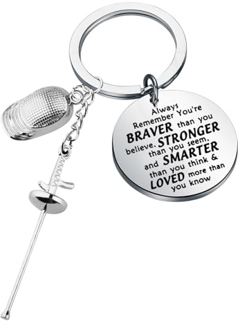 Llavero de esgrima para esgrima, regalos para amantes de la esgrima, regalos de jugador de esgrima, regalos de entrenador de esgrima, regalos deportivos