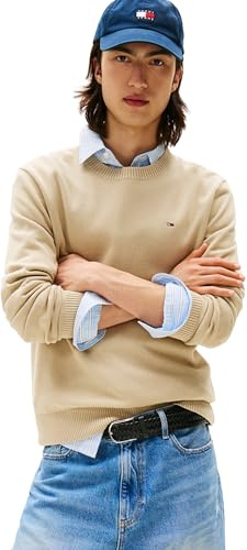 Tommy Jeans Jersey de Punto para Hombre Cuello Redondo