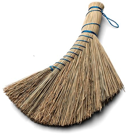 Kings County Tools Natural Straw Whisk Broom, Natural, 12.5β x 9β