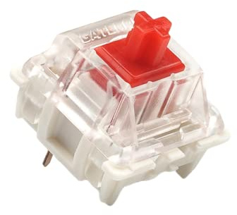 Pack of Gateron ks-9 Key Switches for Mechanical Gaming Keyboards | Plate Mounted (Gateron Silent Red, 65 Pcs)