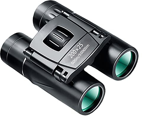 SVDpirit Prismáticos de alta resolución de 12 x 30 pulgadas para adultos y niños, binoculares compactos, observación de aves, camping, viajes, juegos de espía y exploración (negro)