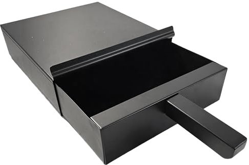 Black Powder Coated Fireside Metal Square ASH PAN Carrier Box and Shovel Set | Easy Cleaning of Ashes Ideal Fireplace Accessory for Indoor Log Burner & Open Fires