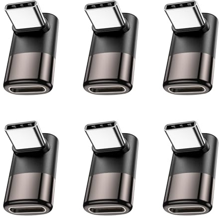 MOGOOD USB C 90 Grados Adaptador C Macho a C Hembra USB C Extender Adaptador Tipo-C de transmisión de Datos PD100W de Carga rápida y 8K@60Hz de Paso de vídeo para Accesorios de la Cubierta de Vapor