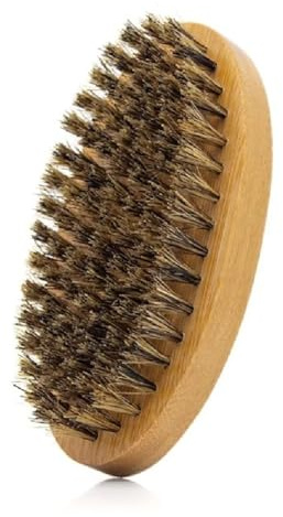 Barac Cepillo de Cerdas de Jabalí para Barba - Mango de Madera, Herramienta de Afeitado