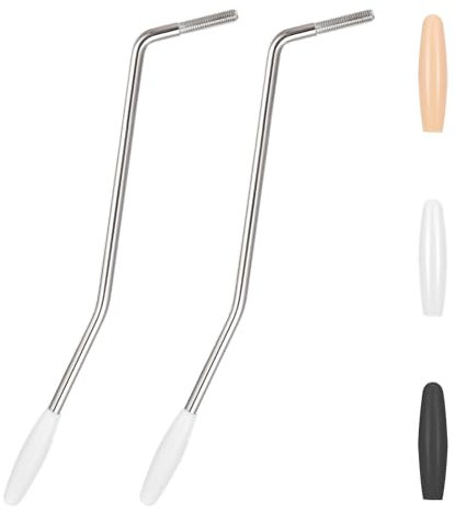 2 Stück Tremolo Arm, 5mm & 6mm Gewinde Tremoloarm, Single Metal Tremolo Bar mit 3 Tips Tremolo, Tremolo Brückensystemteile, Whammy Bridge Bar Single Vibrato, Bridge Tremolo Bar für E-Gitarren System