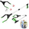 Pinza plegable para personas mayores, de aluminio, 81 cm, con mango fuerte, punta magnética, para la recogida de basura, color verde