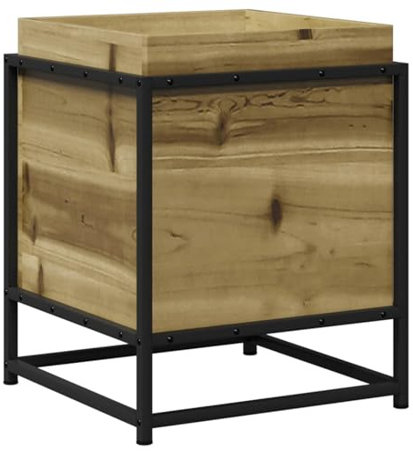 Gecheer Fioriera in Legno, Cassetta per Fiori e Piante, Legno di Pino Impregnato, Dimensioni 40x40x50 cm per Giardino, Balcone, Patio