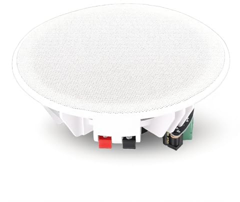 Sxhlseller di Altoparlanti da Incasso da 6 Pollici, Altoparlante da Soffitto Attivo da 60 W con Bluetooth, Streaming Audio Wireless, Altoparlante da Soffitto per Home Theater Facile da (Spina europea)