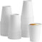GUSTO [12 oz. - 350 ml - 100 Count Disposable White Paper Cups, Hot Coffee Cups - Eco-Friendly Hot Cups - Formerly Comfy Package
