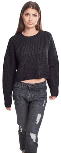 Urban Classics Ladies Wide Oversize Sweater Mujer Jersey de Punto Negro M 100% Acrílico Ancho