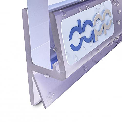 DQ-PP Duschdichtung 180cm – Dichtung für 6mm – 8mm Glastür Stärke – UK29 – Wasserablaufprofil Wasserabweisprofil – Duschabdichtung Duschwand – Ersatzteile für Duschkabine – Transparent